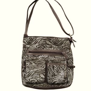 Kim Roger's Convertible‎ Brown Zebra Purse